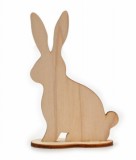 Drevený výrez zajac 4 malý (1 ks), 8 x 13 cm