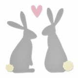 Vyrezávacia šablóna Bigz - Zamilovaní králikovia