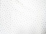 Bavlněná látka panel 50 x 70 cm - stříbrné hvězdy na bílé