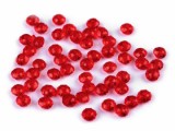 Plastové koráliky brúsené 4 x 6 mm (10 g), červená