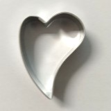 Vykrajovač - srdce opité 5,1 x 3,7 cm