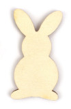 Drevený výrez zajac 2 (1 ks), 5,5 cm
