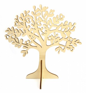 Dřevěný výřez strom na šperky (1 ks), 22 cm