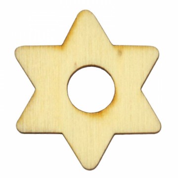 Dřevěný výřez hvězda 1 (1 ks), 3,5 cm