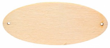 Dřevěný výřez oválek 1 (1 ks), 4 x 9,5 cm