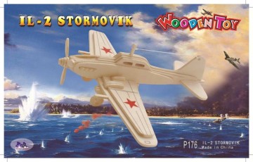 Dřevěné 3D puzzle - Letadlo IL2 (P176)
